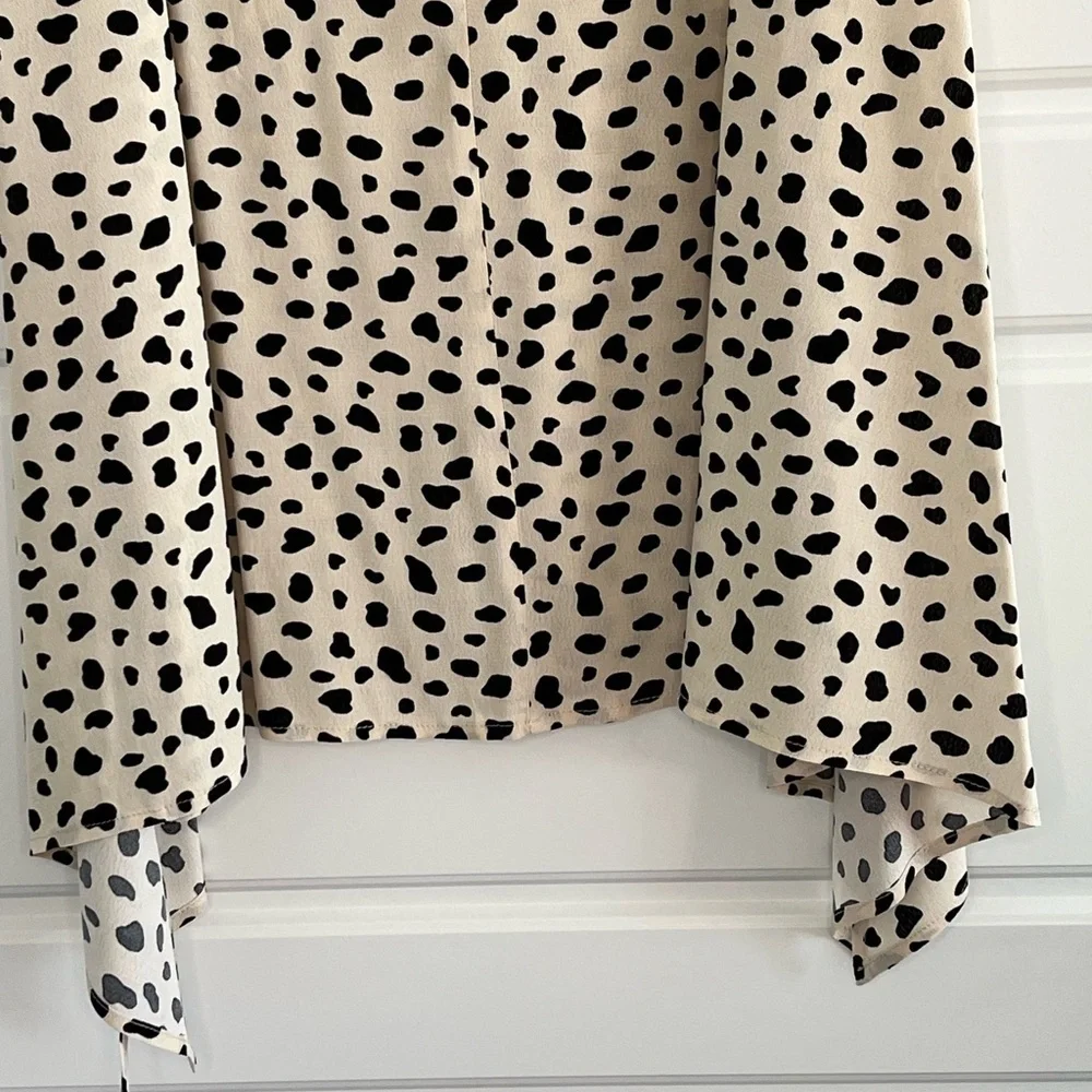 Lulus Set A Trend Leopard Animal Print Handkerchief Hem Midi Skirt XS New